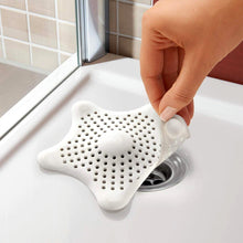 White Silicone Star Shaped Sink Filter Bathroom Hair Catcher Drain Strainers for Basin