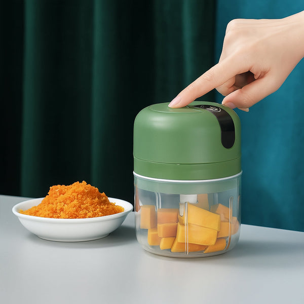 Wireless USB Rechargeable Mini Electric Garlic Machine / Chopper 3 Blades (300Ml)