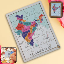 Wooden India Map Puzzle - (1 Set)