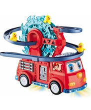 Skstore Fire Rail Car Duck Swivel Slide Funny Automatic Stair Climbing Ducklings Cartoon  (Multicolor)