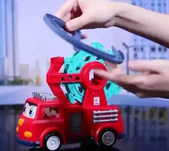 Skstore Fire Rail Car Duck Swivel Slide Funny Automatic Stair Climbing Ducklings Cartoon  (Multicolor)