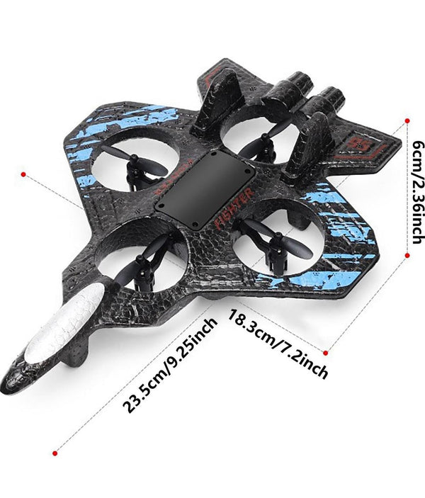 RC Airplane Fighter Jet with Remote Control, Light Effects, 360° Flip Stunts, Kids Toy