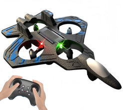 RC Airplane Fighter Jet with Remote Control, Light Effects, 360° Flip Stunts, Kids Toy