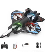 RC Airplane Fighter Jet with Remote Control, Light Effects, 360° Flip Stunts, Kids Toy