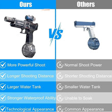 Ultimate Battle Blaster,Long Range Electric Water Blaster with Light, Battle Blasters, Aqua Combat Light Blaster, Aquablaster Water Gun, Ultimate Water Blaster, Electric Gatling Water Gun (Black)
