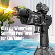 Ultimate Battle Blaster,Long Range Electric Water Blaster with Light, Battle Blasters, Aqua Combat Light Blaster, Aquablaster Water Gun, Ultimate Water Blaster, Electric Gatling Water Gun (Black)